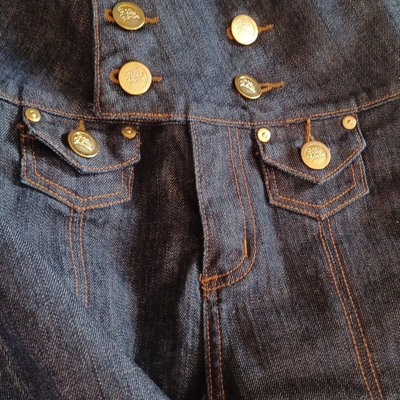 New Capri Jeans/w Buttons sz 2 - Picture 3 of 10